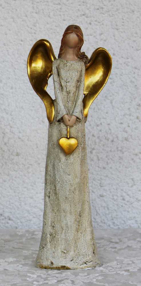 Engelfigur mit Herz gold - shop BLUE im jetzt COTTAGE